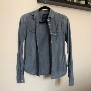 American Eagle Jean Button Up
